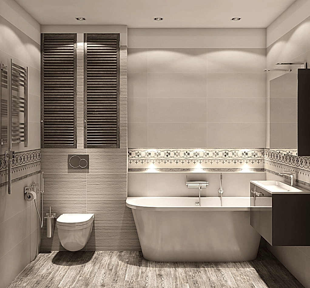 Дизайн интерьера совмещенного санузла