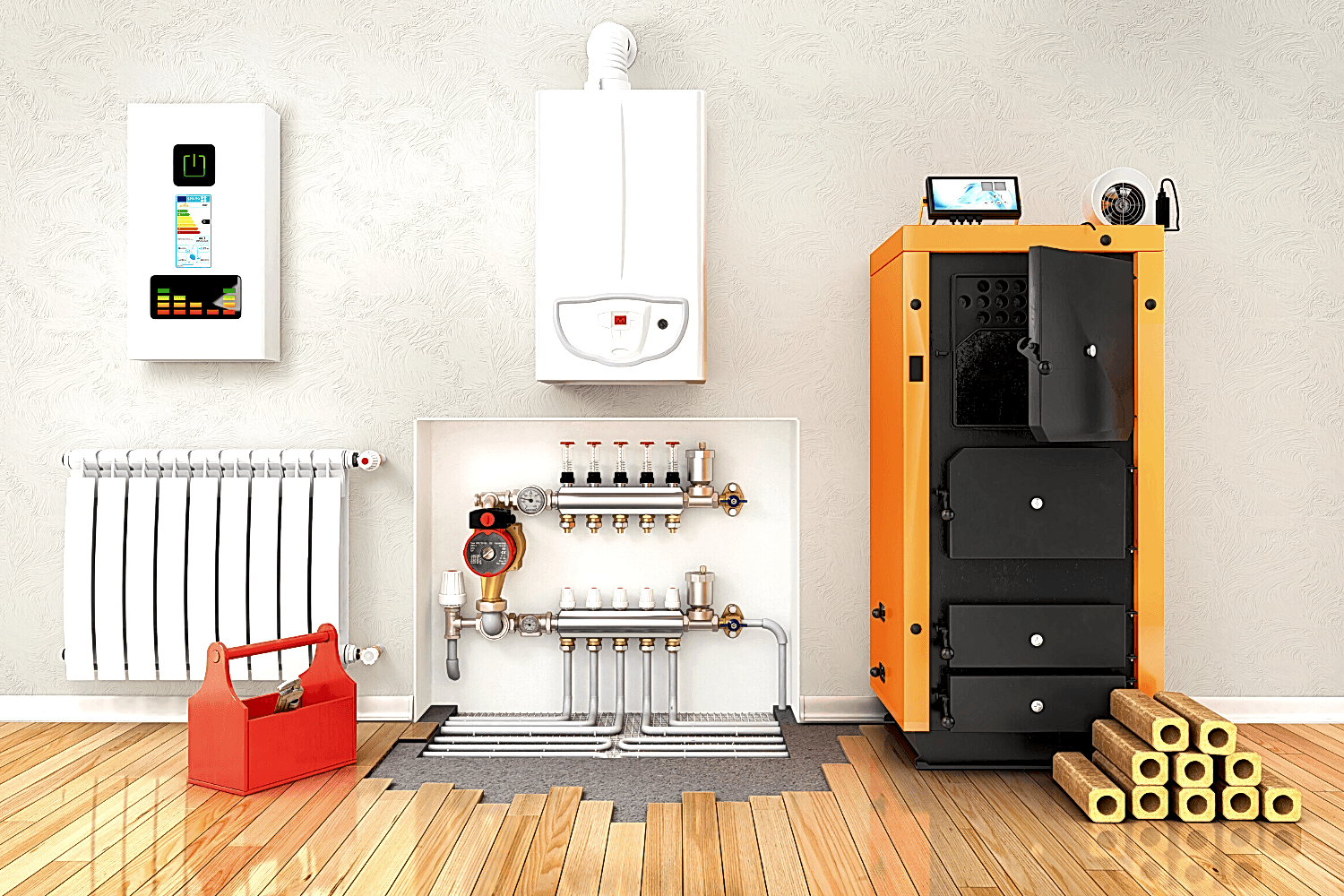 монтаж системы отопления в частном доме