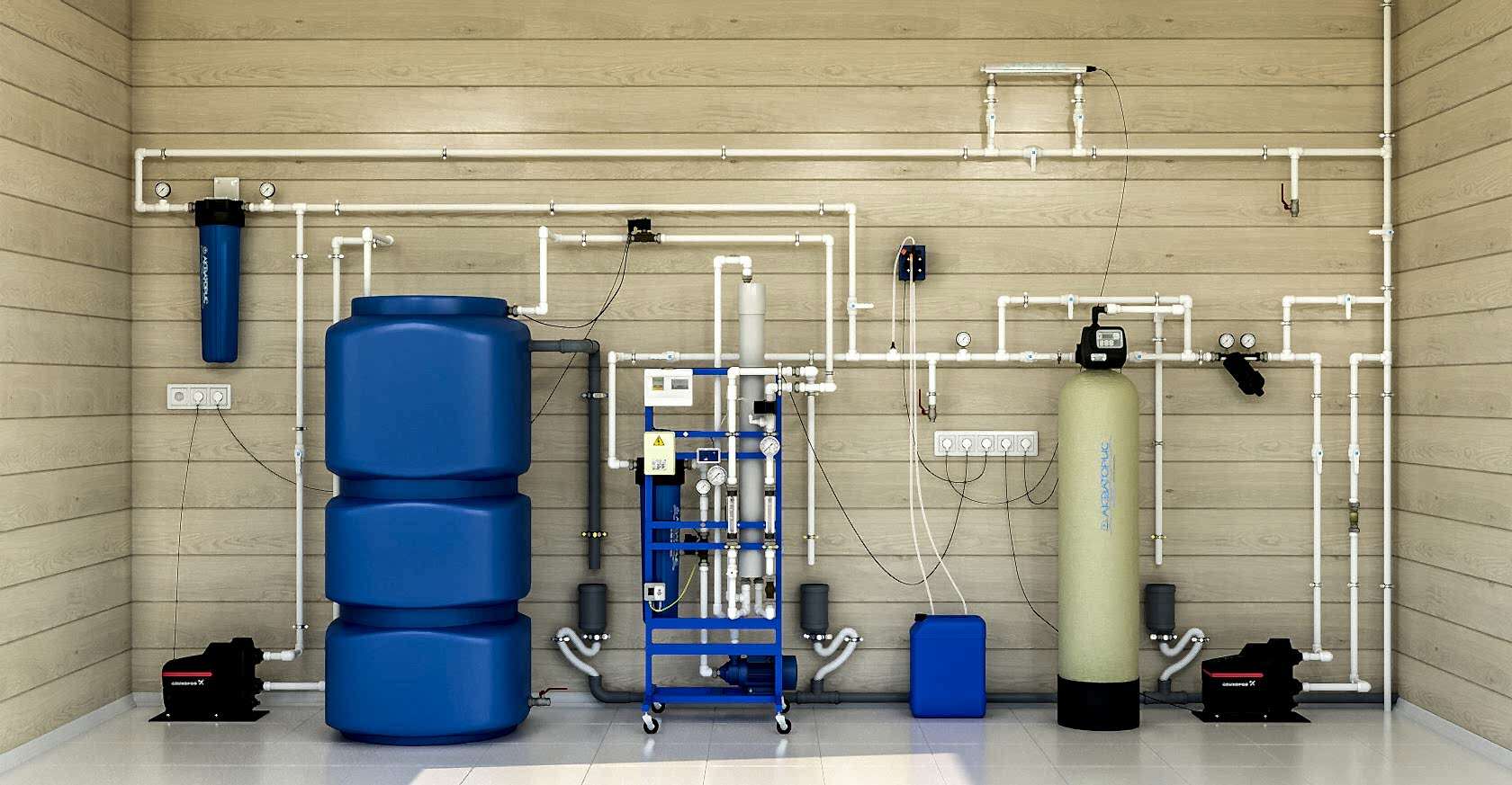 монтаж водоснабжения в частном доме