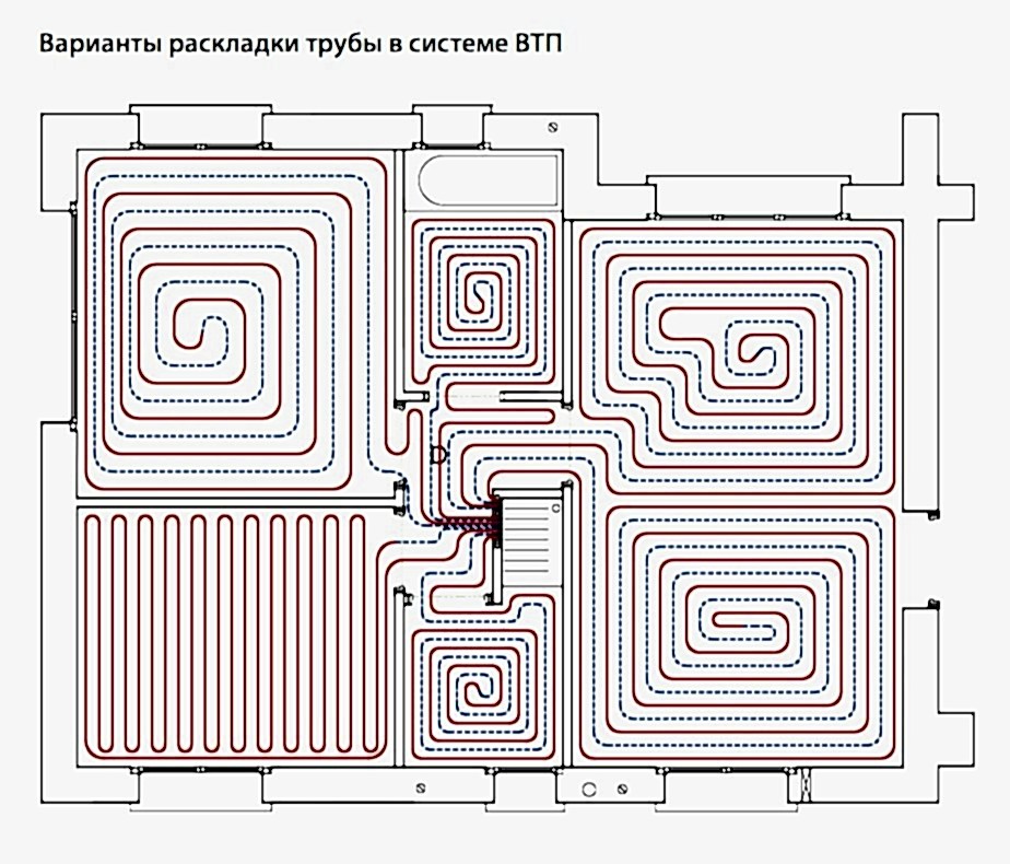 монтаж водяного теплого пола в частном доме